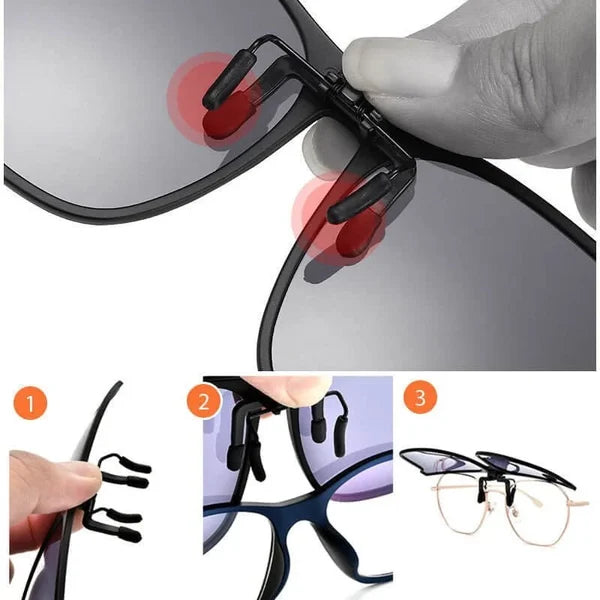 Polarized Sunglasses with Clip-On Prescription Lenses | UV400 Protection