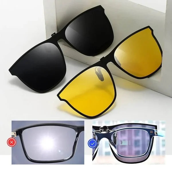 Polarized Sunglasses with Clip-On Prescription Lenses | UV400 Protection