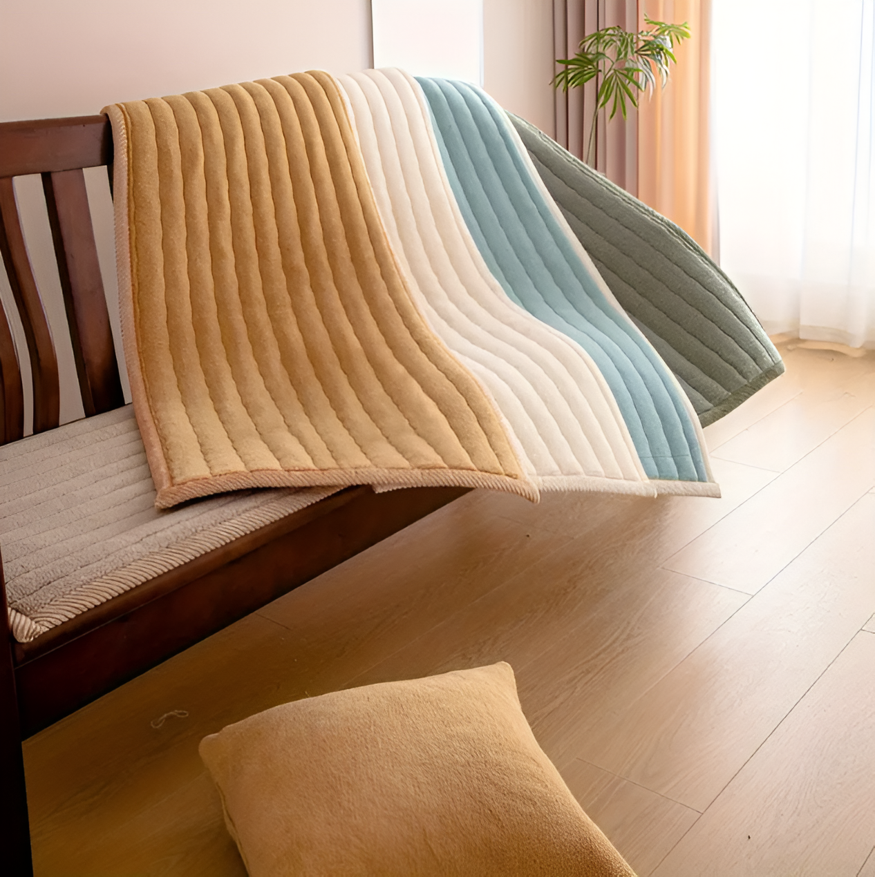 CozyGuard Non-Slip Sofa Protector – Stylish & Washable
