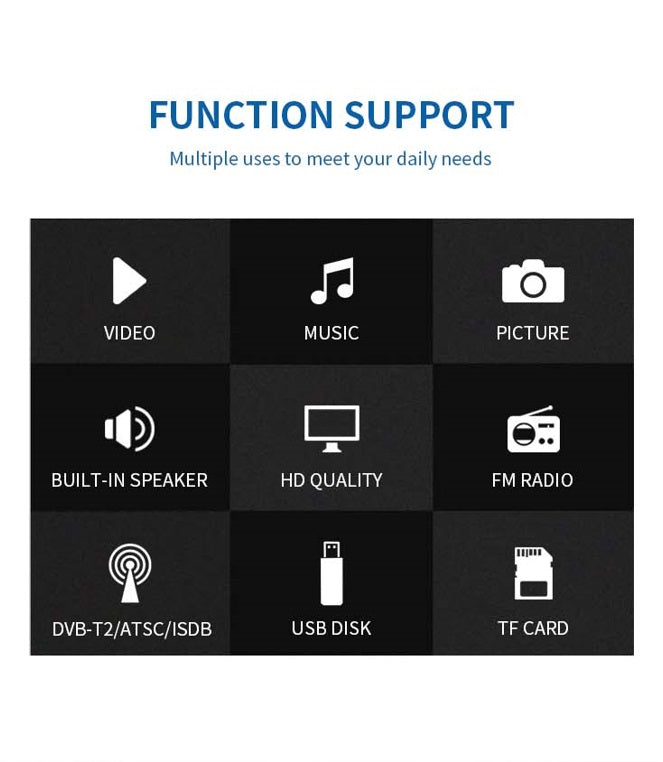Compact 9-Inch Rechargeable LED Television for On-the-Go Viewing