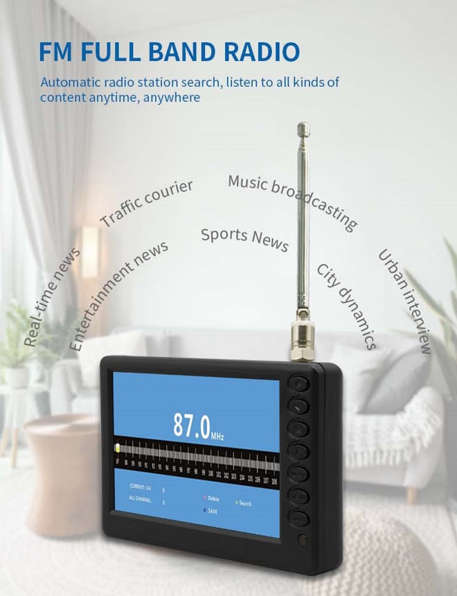 Compact 9-Inch Rechargeable LED Television for On-the-Go Viewing
