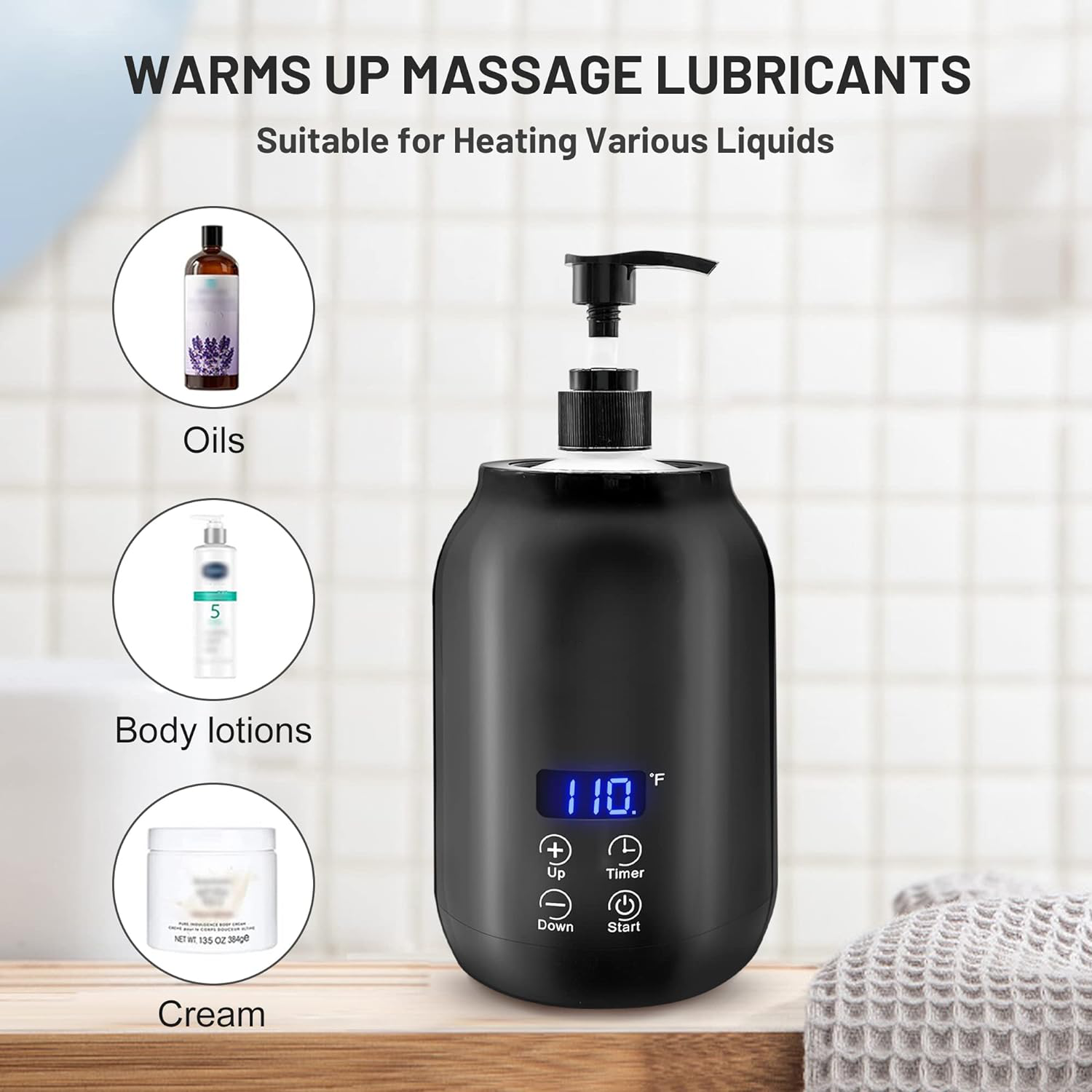 Compact Digital Massage Oil Heater with Temperature Control