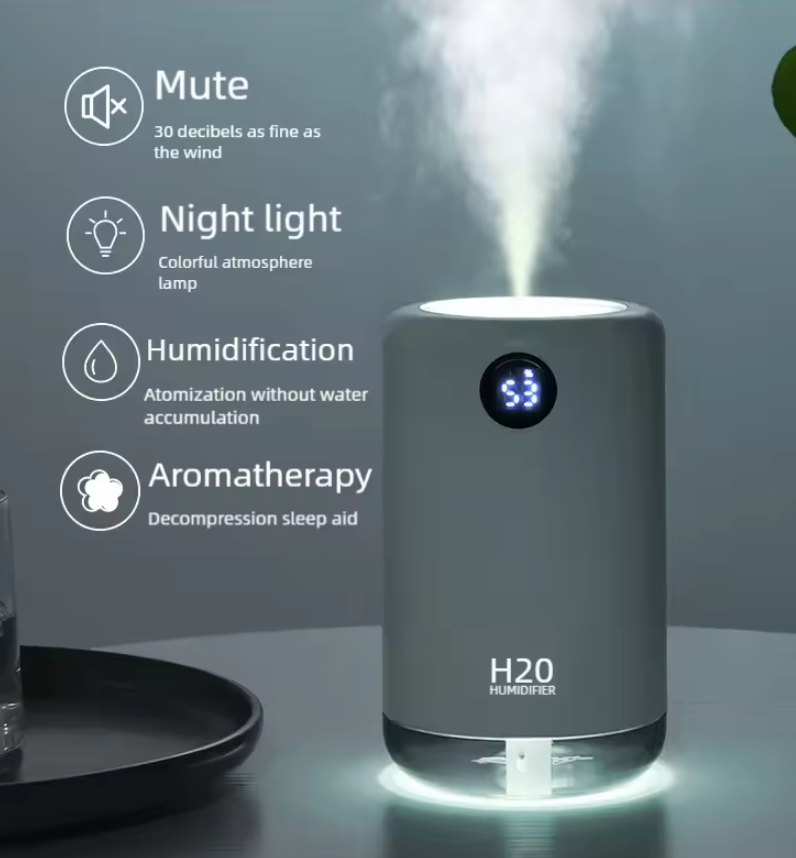 Compact Wireless Humidifier: Rechargeable Air Moisturizer