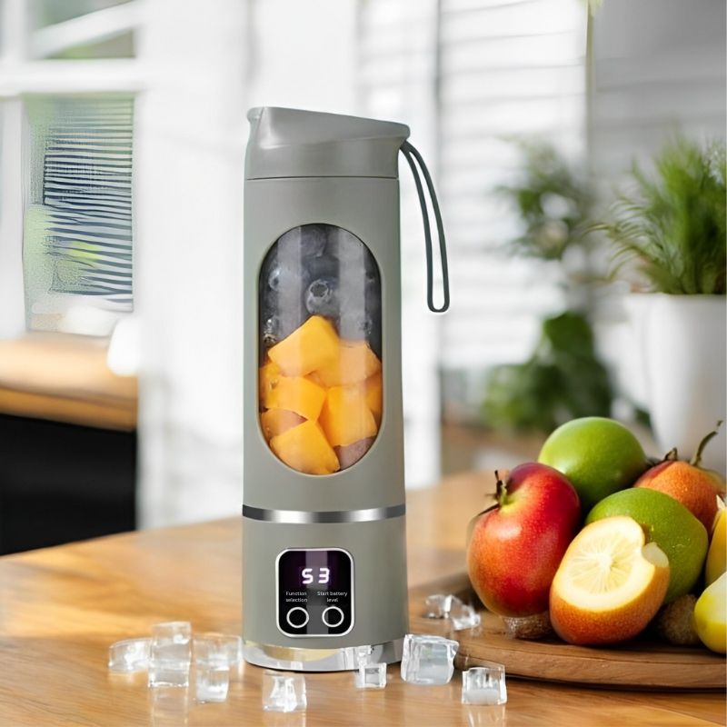 Compact Rechargeable Blender with 10 Stainless Steel Blades