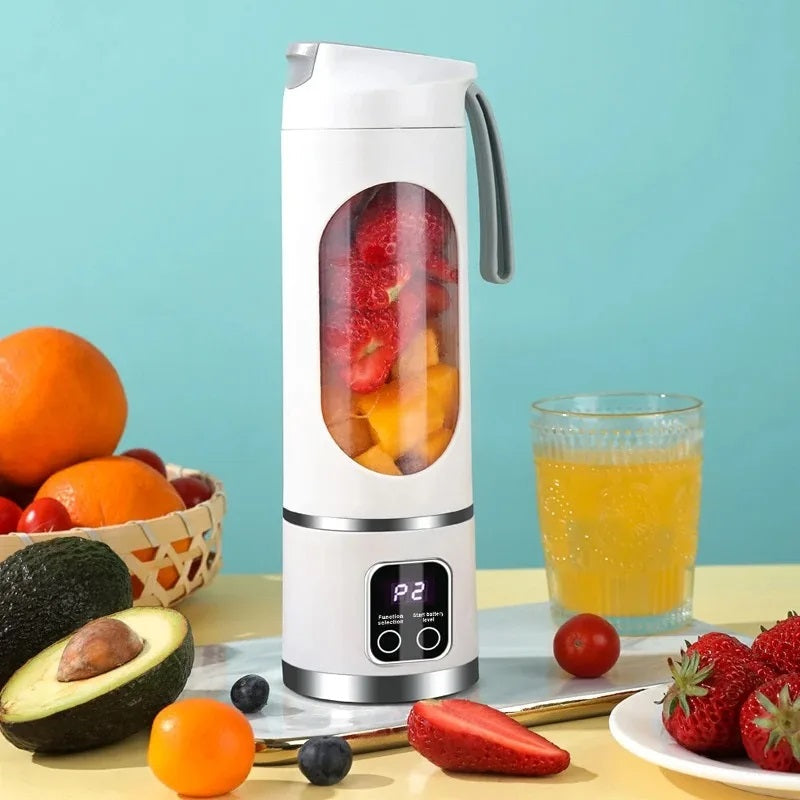 Compact Rechargeable Blender with 10 Stainless Steel Blades