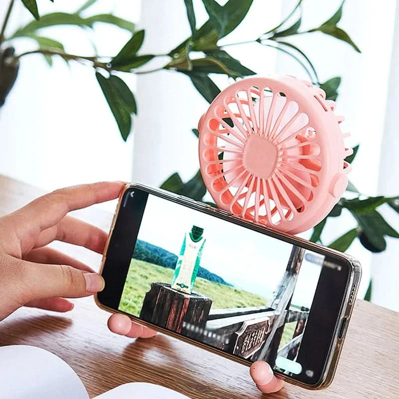 Portable USB Rechargeable Fan with 3-Speed Airflow for Strollers