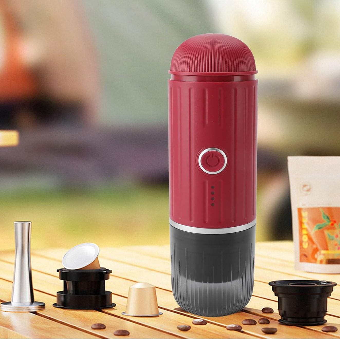 Travel-Ready Espresso Maker – 19-Bar Pressure Coffee Brewer with USB-C Charging
