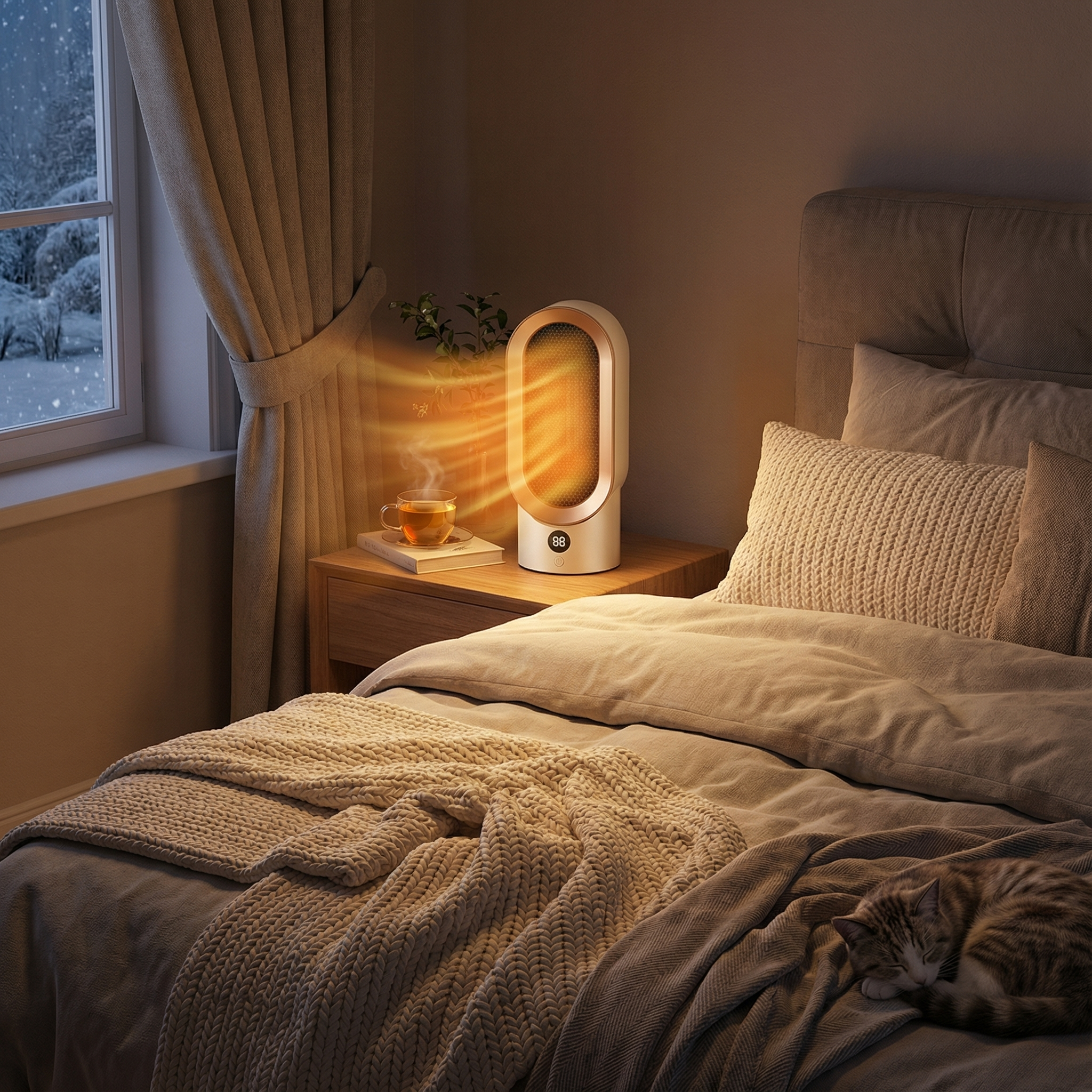 Compact Electric Heater – Quick Warmth with Adjustable Control