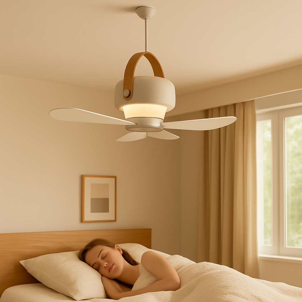 Rechargeable Fan with Remote, LED Light & Adjustable Positioning
