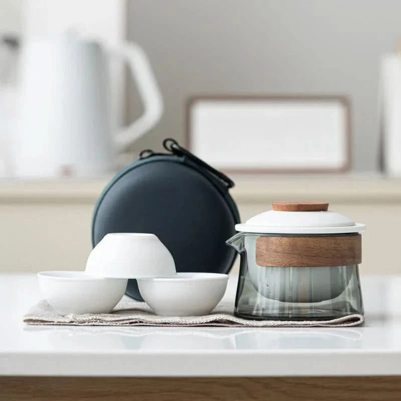 Travel-Friendly Tea Set with Teapot and Cups for Any Occasion
