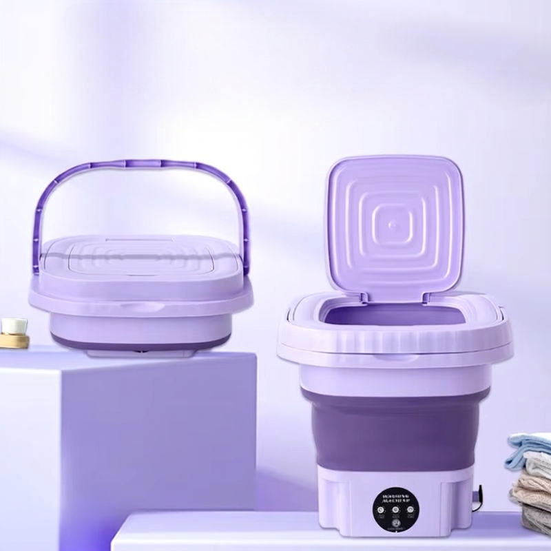 Compact Portable Laundry Solution with Timer Settings