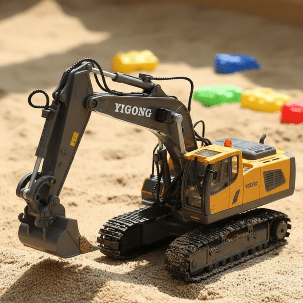 Remote Control Excavator Toy with Movable Arm – 2.4GHz RC Digger