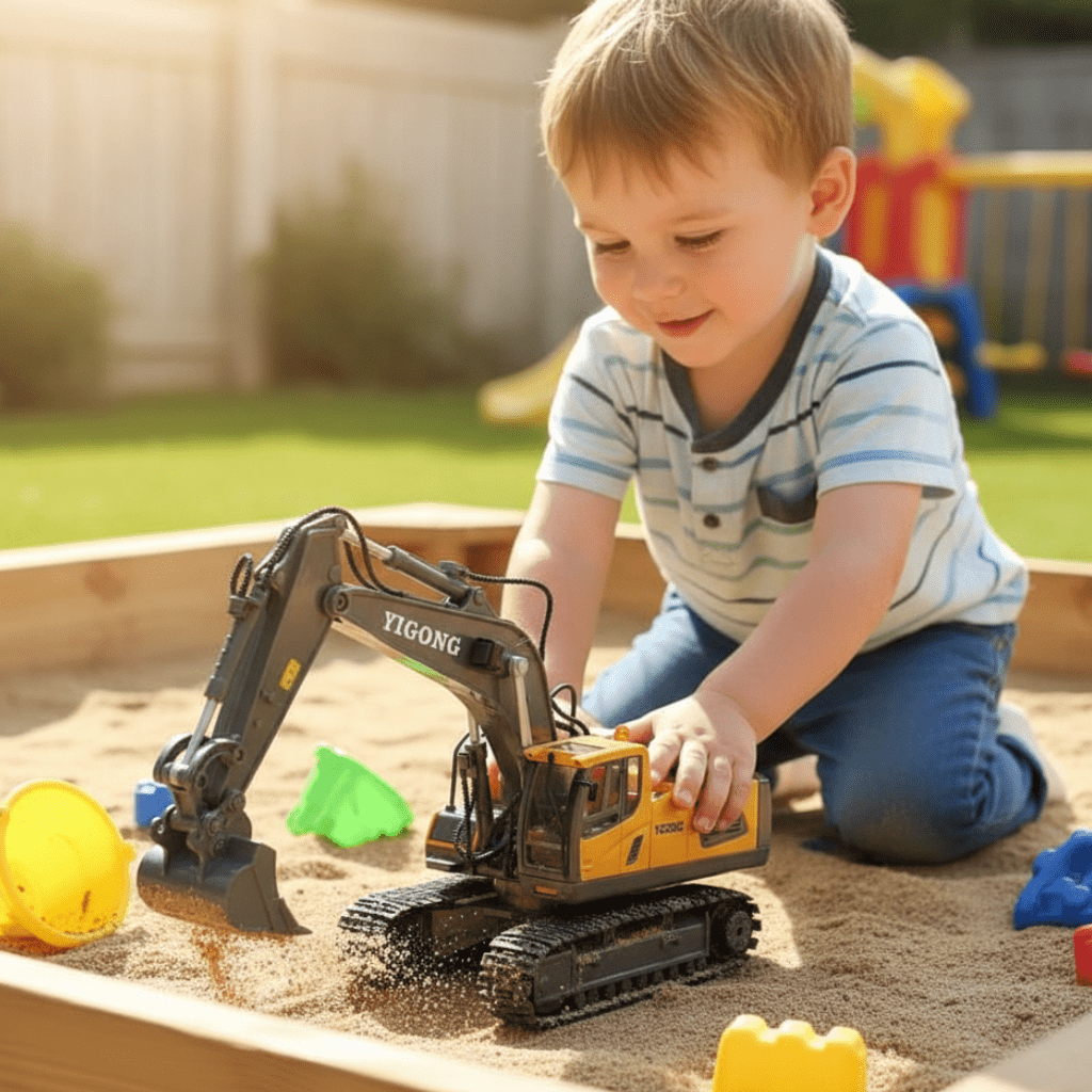 Remote Control Excavator Toy with Movable Arm – 2.4GHz RC Digger