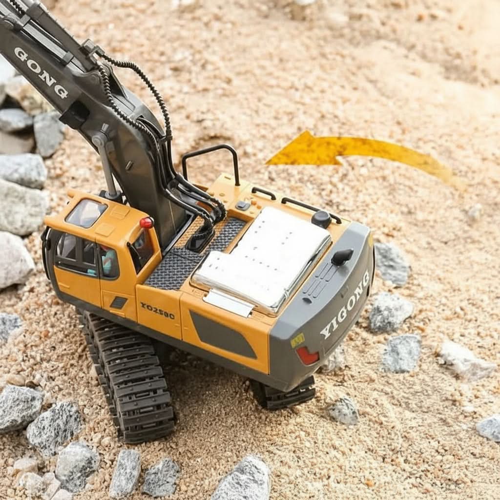 Remote Control Excavator Toy with Movable Arm – 2.4GHz RC Digger