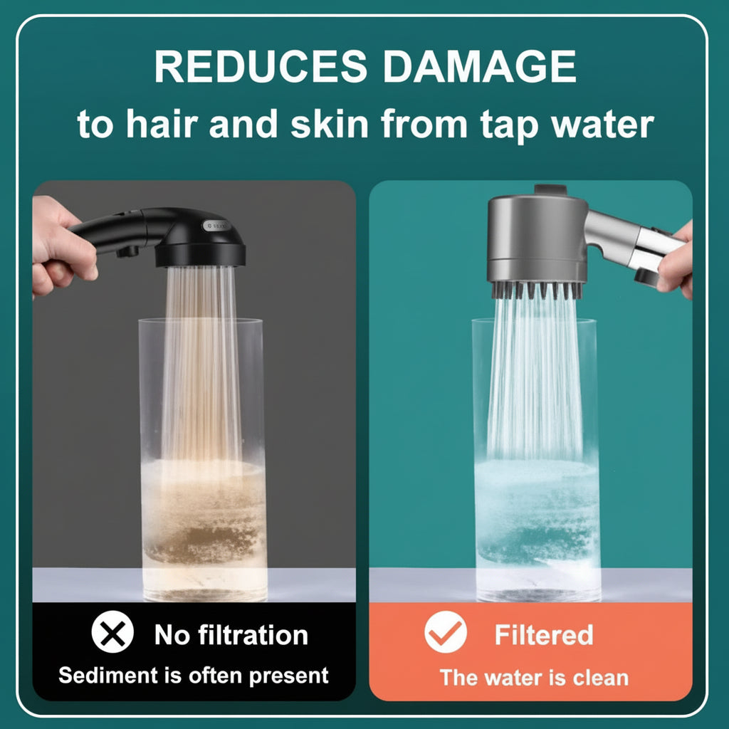 PureFlow - Advanced Filtered Shower Head for Clean Water