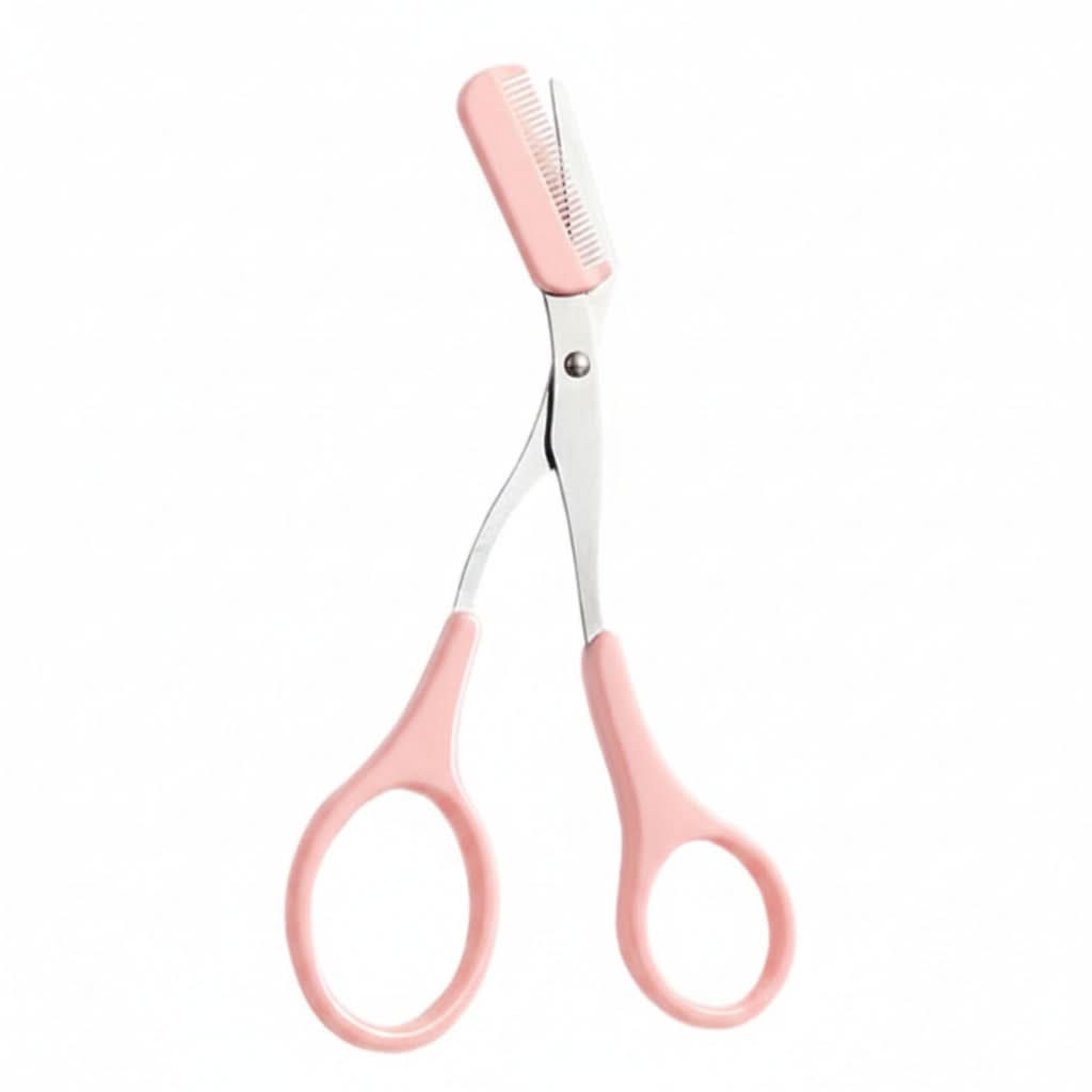 Stainless Steel Grooming Tool - Mini Comb and Precision Eyebrow Scissors