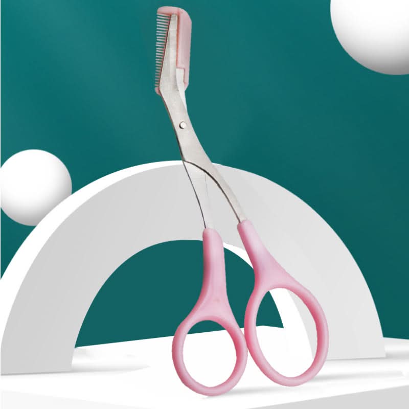 Stainless Steel Grooming Tool - Mini Comb and Precision Eyebrow Scissors