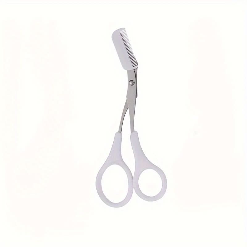 Stainless Steel Grooming Tool - Mini Comb and Precision Eyebrow Scissors