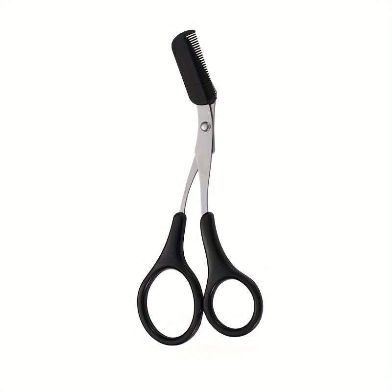 Stainless Steel Grooming Tool - Mini Comb and Precision Eyebrow Scissors