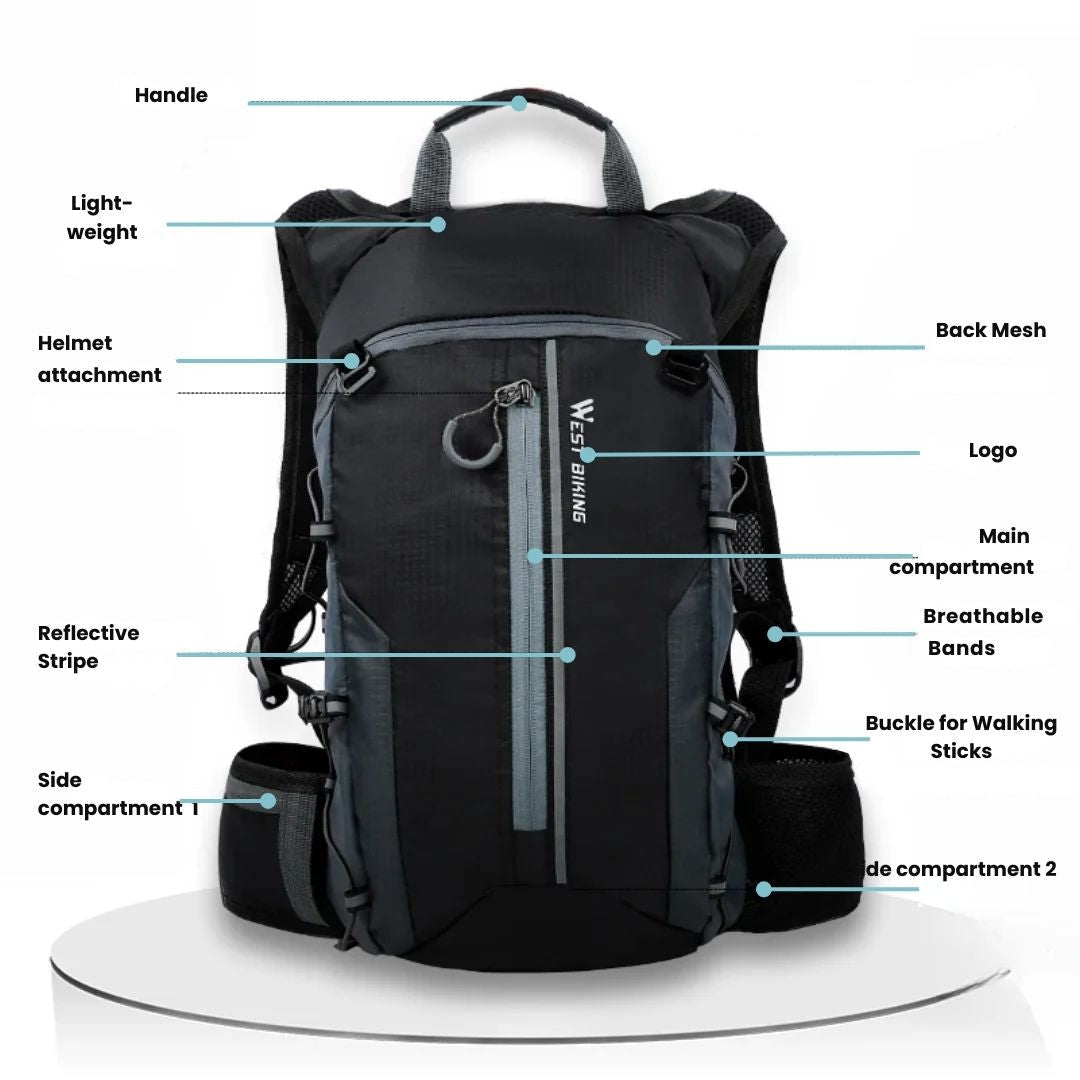 Ultimate Cycling Gear: Lightweight Backpack with Hydration Features