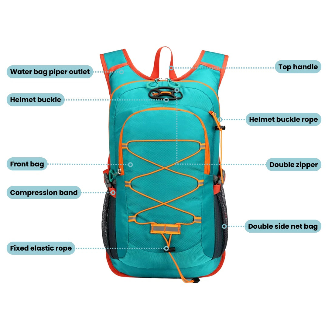 All-Weather Cycling Backpack with Breathable Support