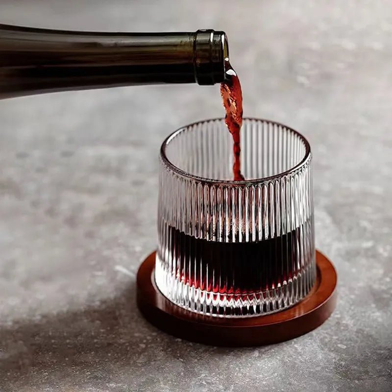Whirl & Sip – Elegant Rotating Whiskey Glass Duo