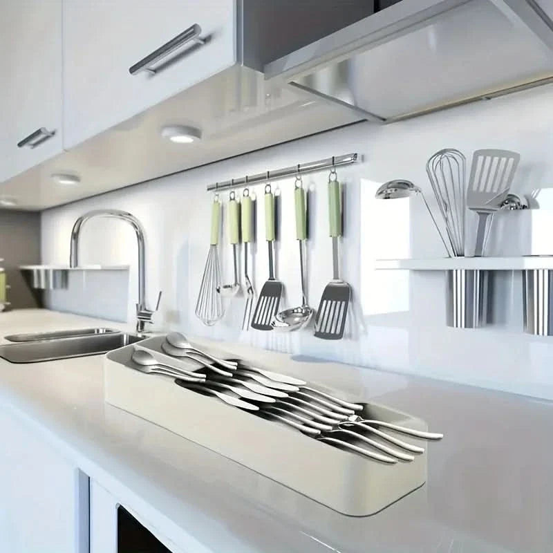 Kitchen Drawer Organizer with Multiple Compartments
