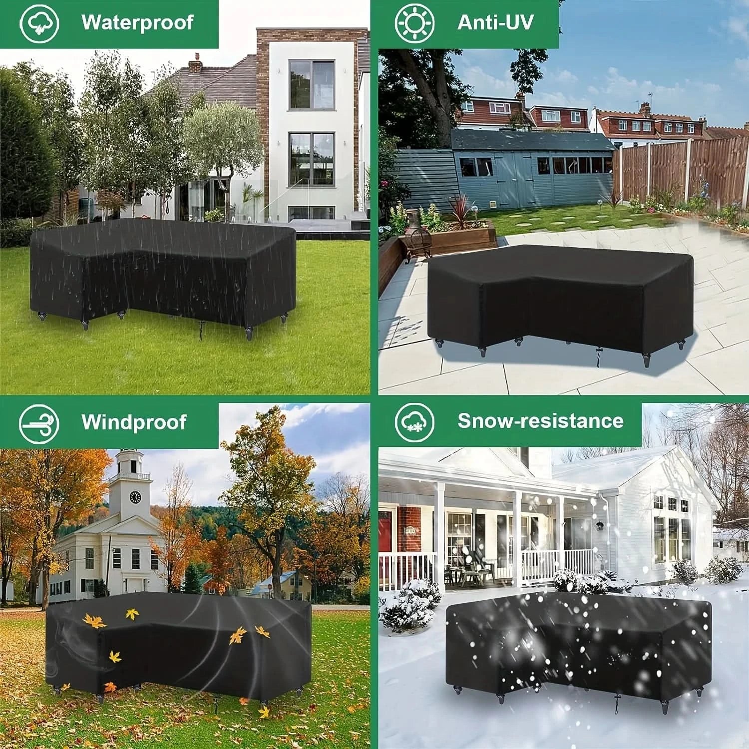 Patio Furniture Cover for Sun and Wind Protection