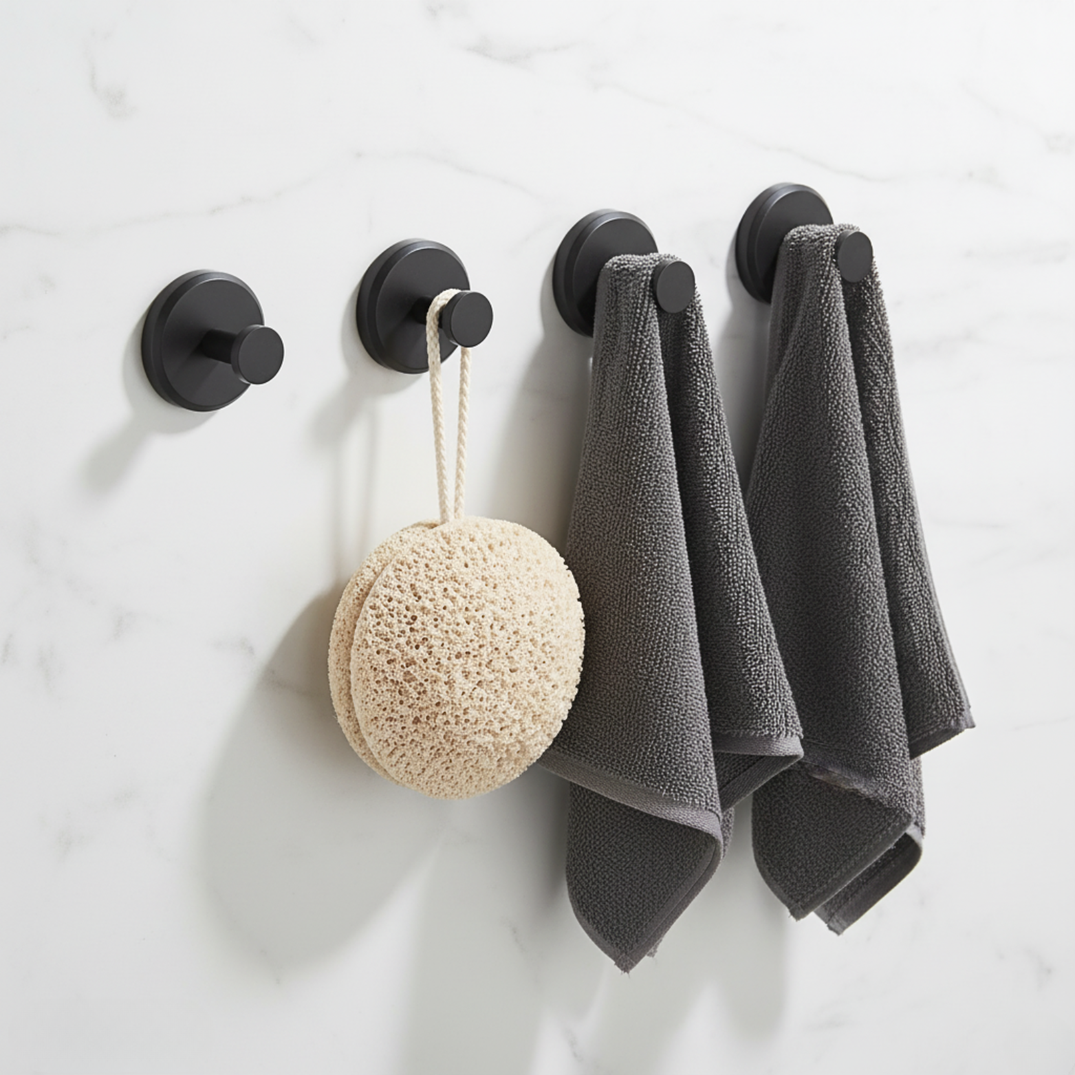 Adhesive Suction Hooks Set – Durable Hooks for Home Organization