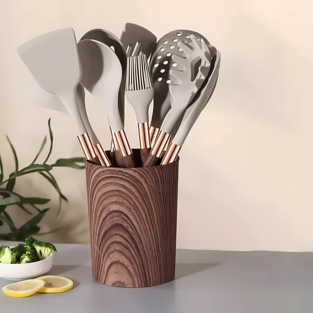 Elevate Your Culinary Skills with 10-Piece Silicone Utensil Set