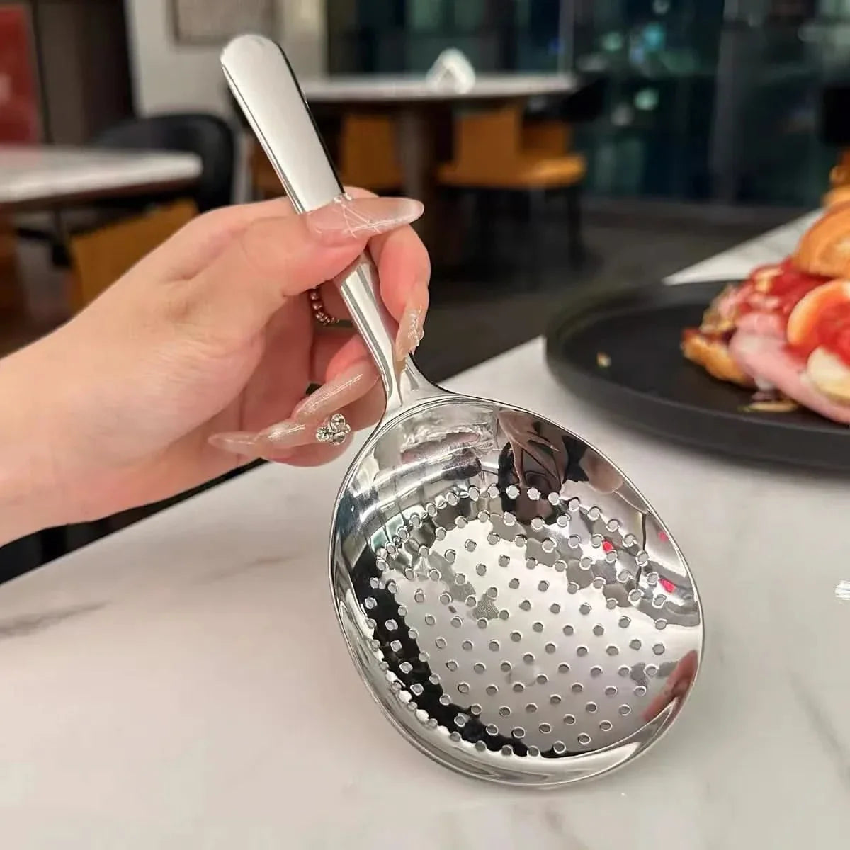 Stainless Steel Strainer Spoon for Serving