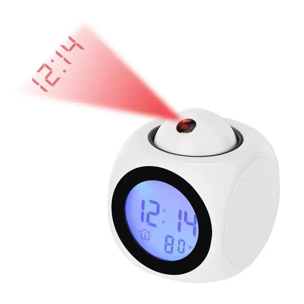 Smart Projection Alarm Clock with Dual Alarm & LED Display