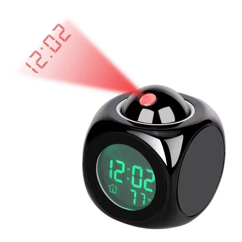 Smart Projection Alarm Clock with Dual Alarm & LED Display