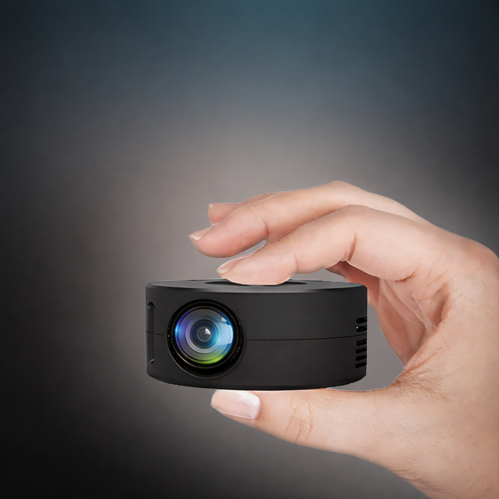 Compact 1080p HD Portable Projector with Built-In Audio