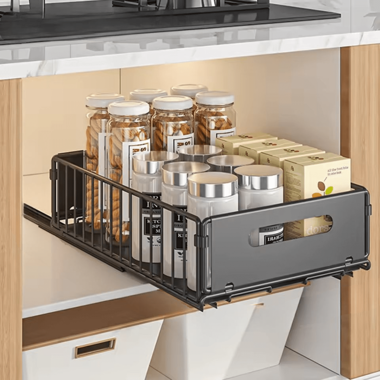 Versatile Under-Sink Storage Rack for Effortless Organization