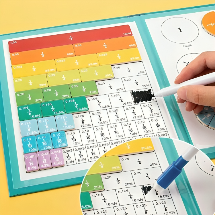 Magnetic Fraction Puzzle Book for Kids