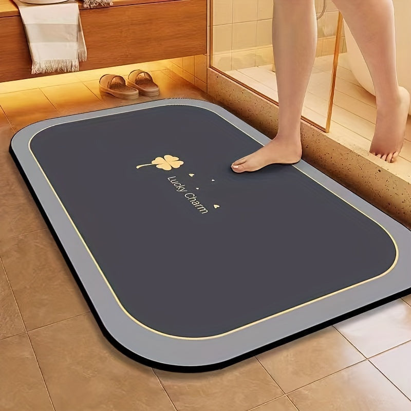 Quick-Dry Stone Bath Mat with Non-Slip Design in Various Sizes