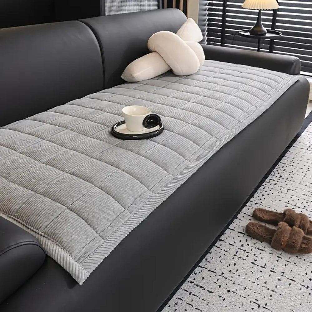 Protective Sofa Shield – Cozy Microfiber, Anti-Slip Base, Pet Friendly, Machine Washable, Standard Size