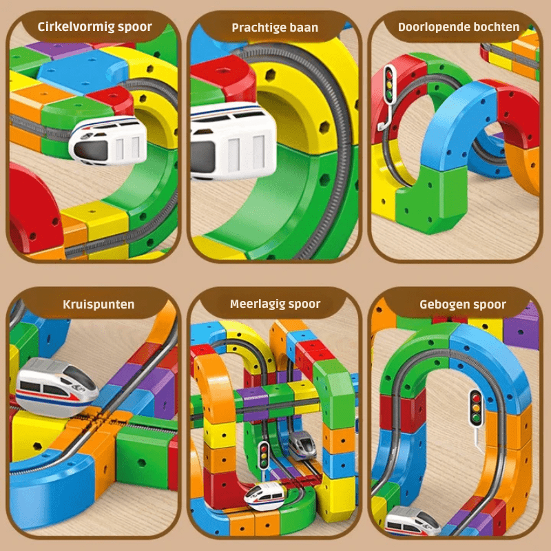 Interactive 3D Train Construction Kit with Rechargeable Engine