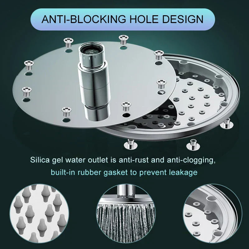 EcoFlow Rain Shower Head for a Luxurious Water-Saving Experience