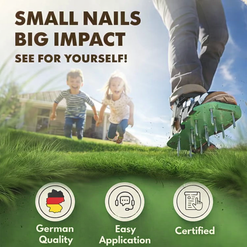 Lawn Aerator Shoes | Aerate Grass While Walking | Spike Strap System