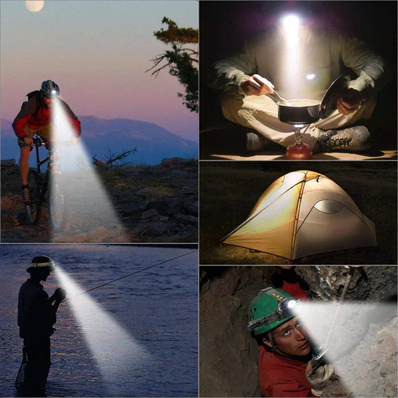 Versatile Waterproof Rechargeable Headlamp for Outdoor Use