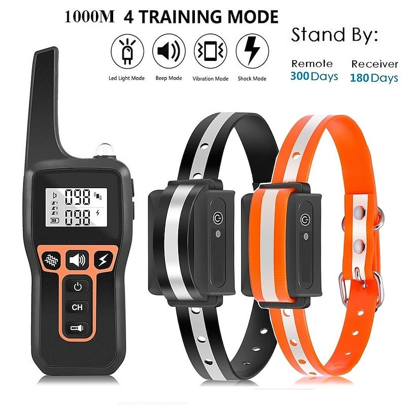 Advanced Long-Range Dog Training Collar with Waterproof Design