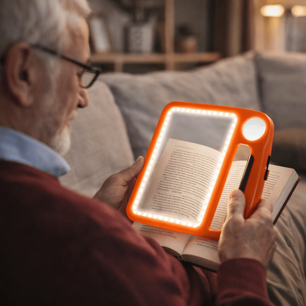 LUMIVIEW - Rechargeable Handheld Magnifier with LED Light 5x 10x