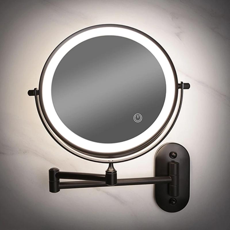 LuxeGlow Rechargeable LED Vanity Mirror with Adjustable Lighting