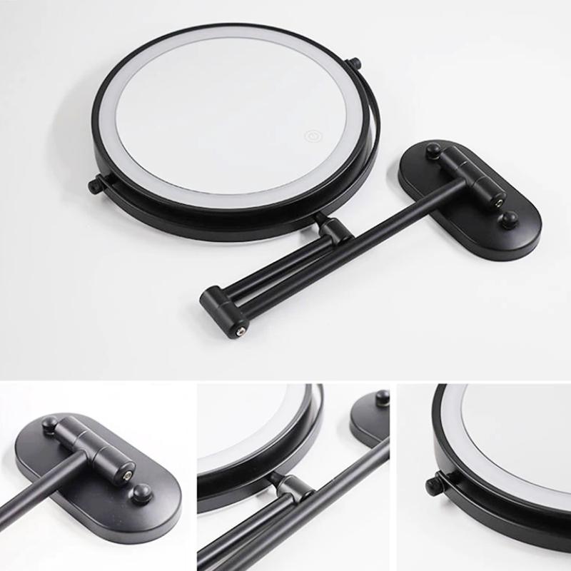 LuxeGlow Rechargeable LED Vanity Mirror with Adjustable Lighting