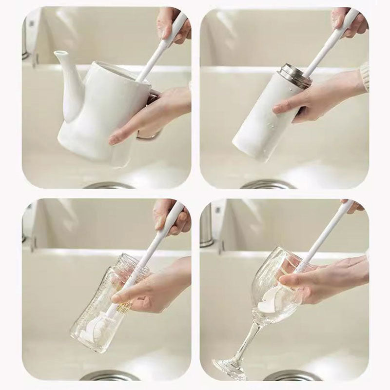 Cleaning Brush with Long Handle and Soft Bristles