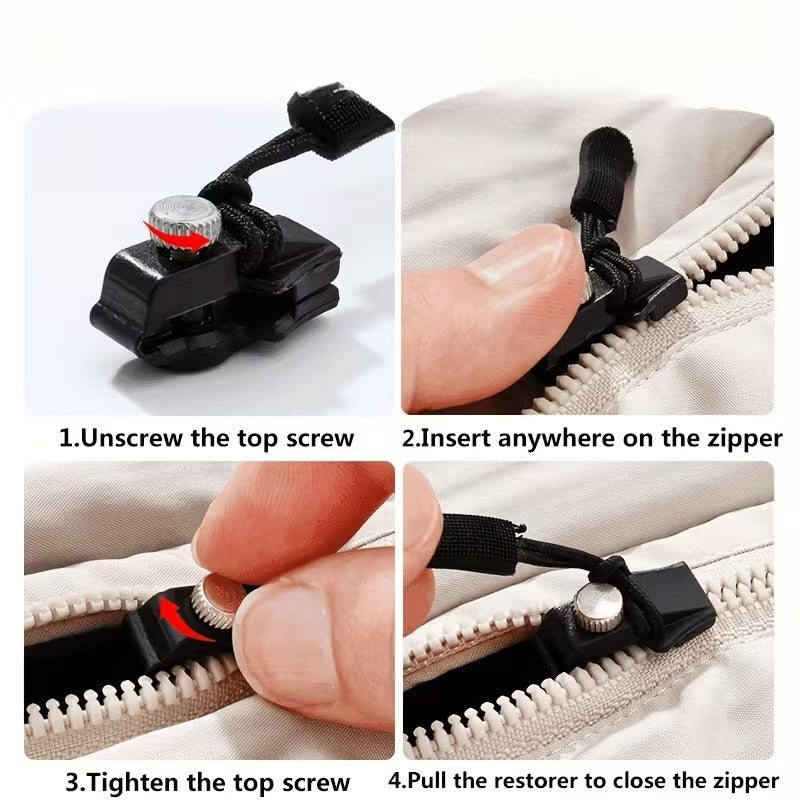 Zipper Repair Kit | Instant Slider Fix | No-Sew Assembly