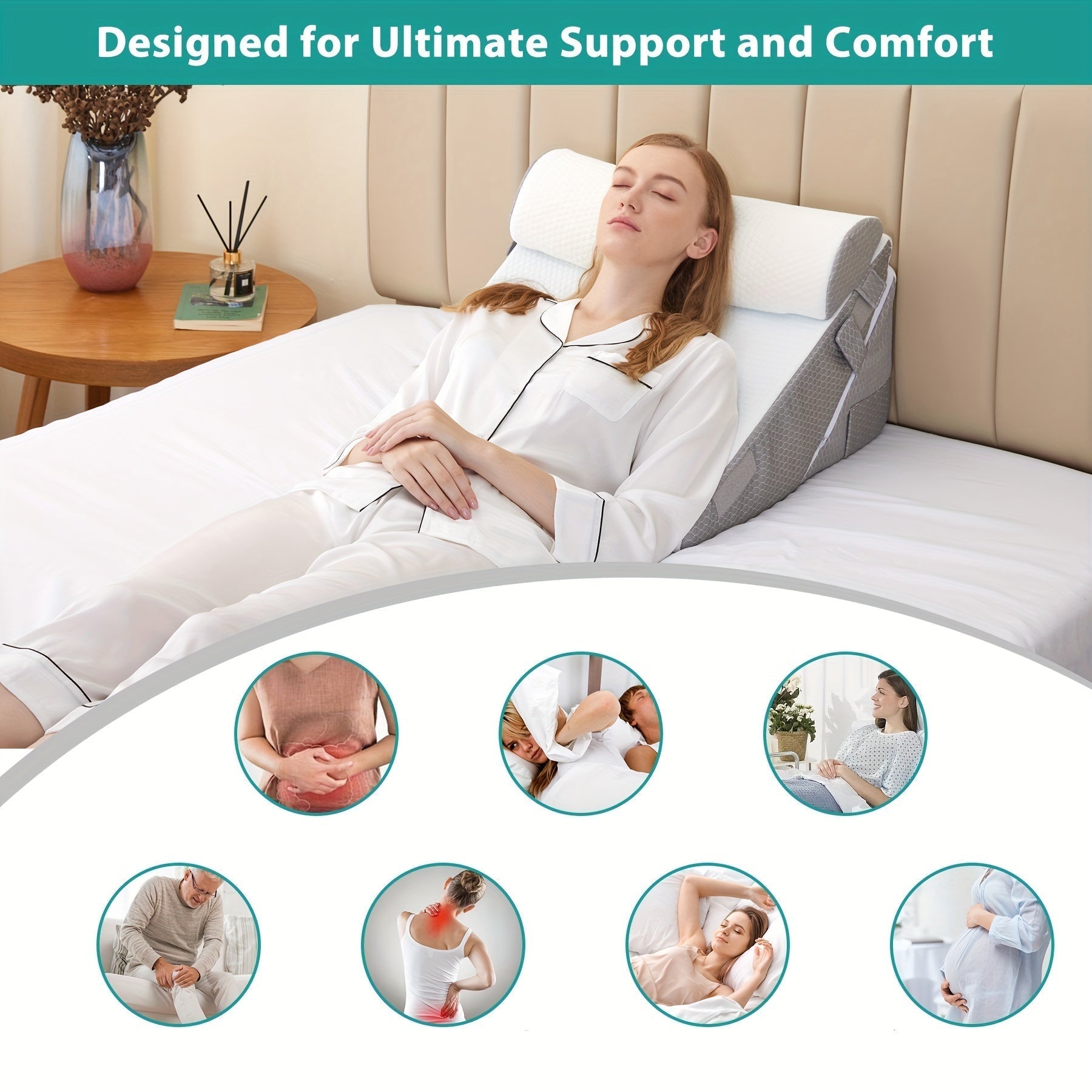 ComfortElevate - Versatile Adjustable Wedge Pillow for Ultimate Support