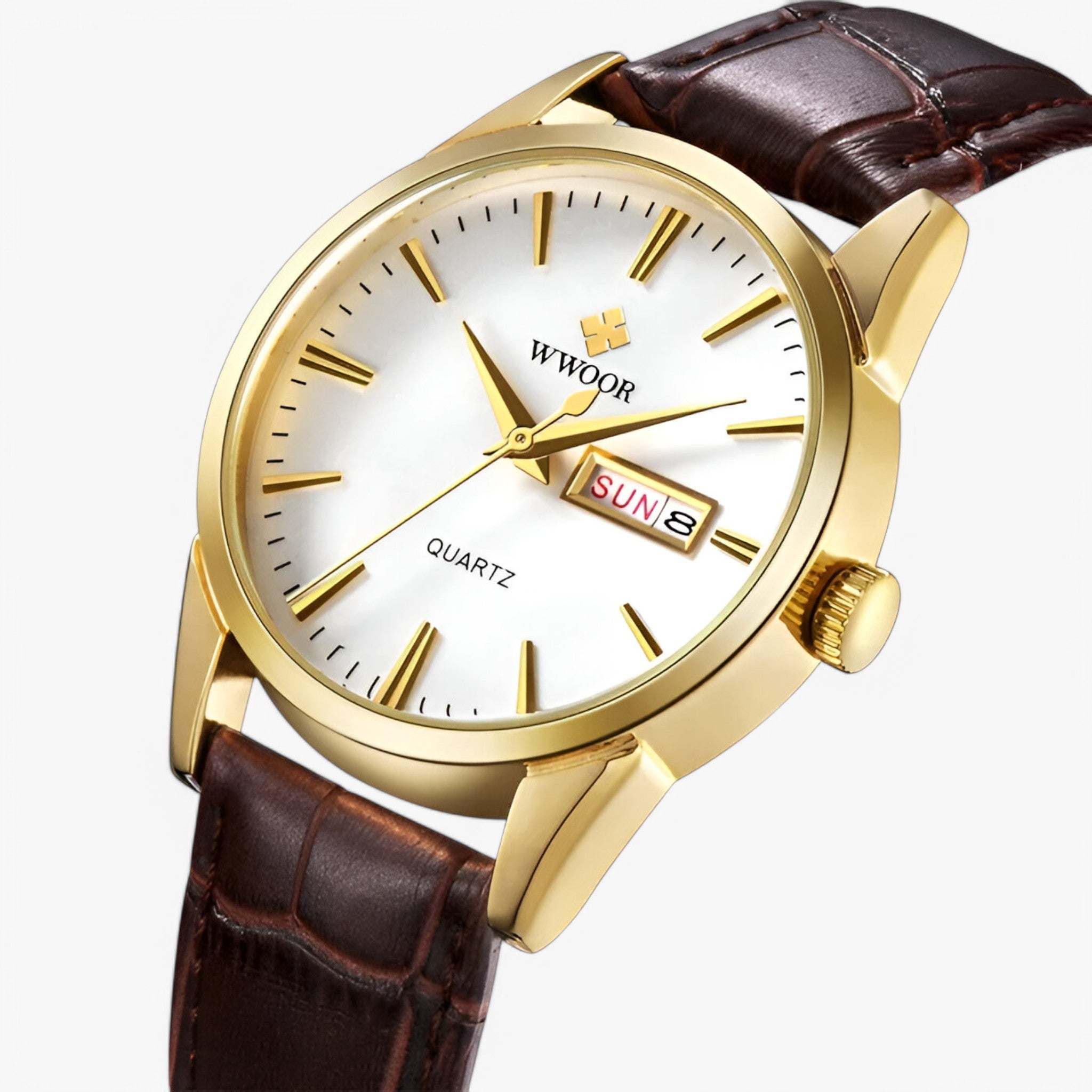 Elegance Defined: Premium Leather Quartz Wristwatch for Men